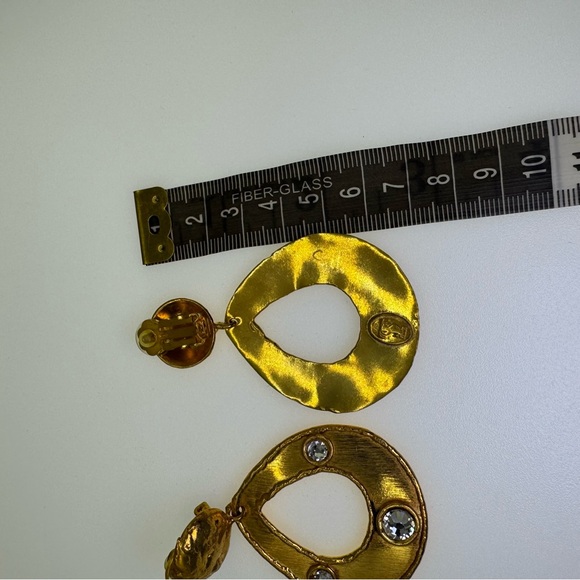 Sylvia Toledano Thalita clip on earrings in gold with Crystal - Picture 4 of 5